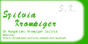 szilvia krompiger business card